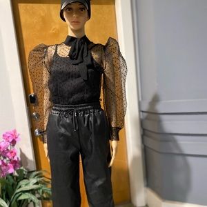 The Sheer Sheard Polka Dot Blouse